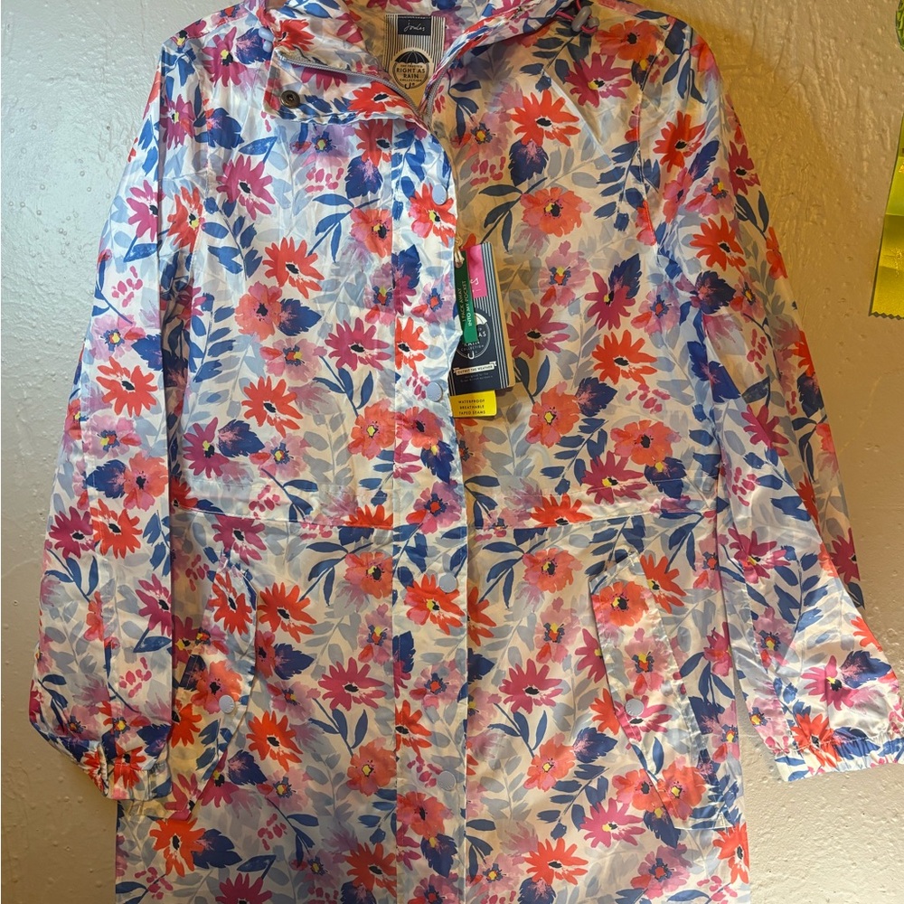 Joules Multicolor Floral Raincoat